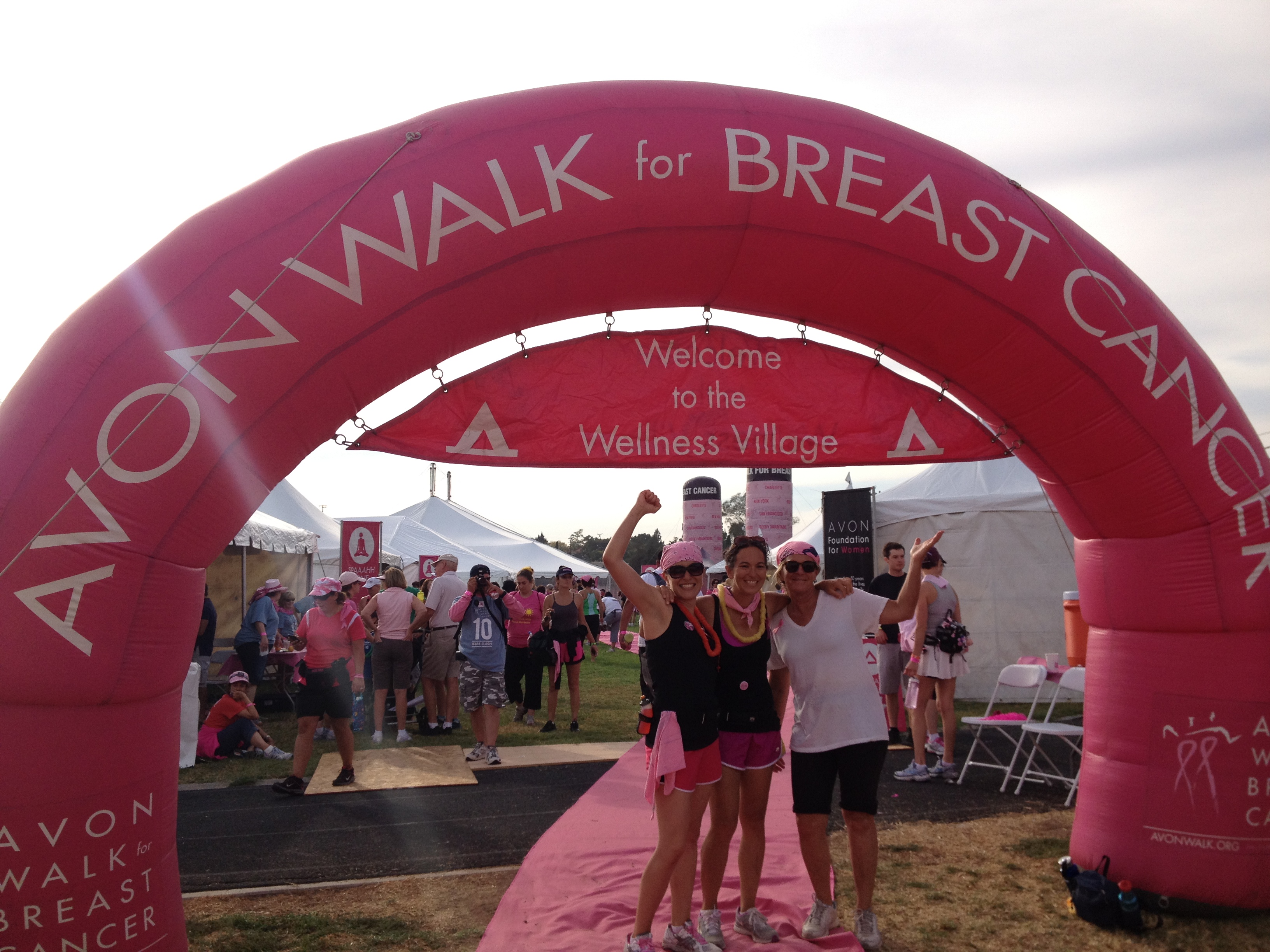 Teri finishing the Avon Walk for Breast Cancer