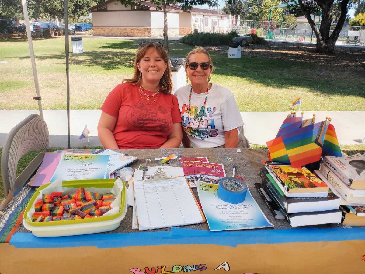 Teri at a Glendora Pride community booth